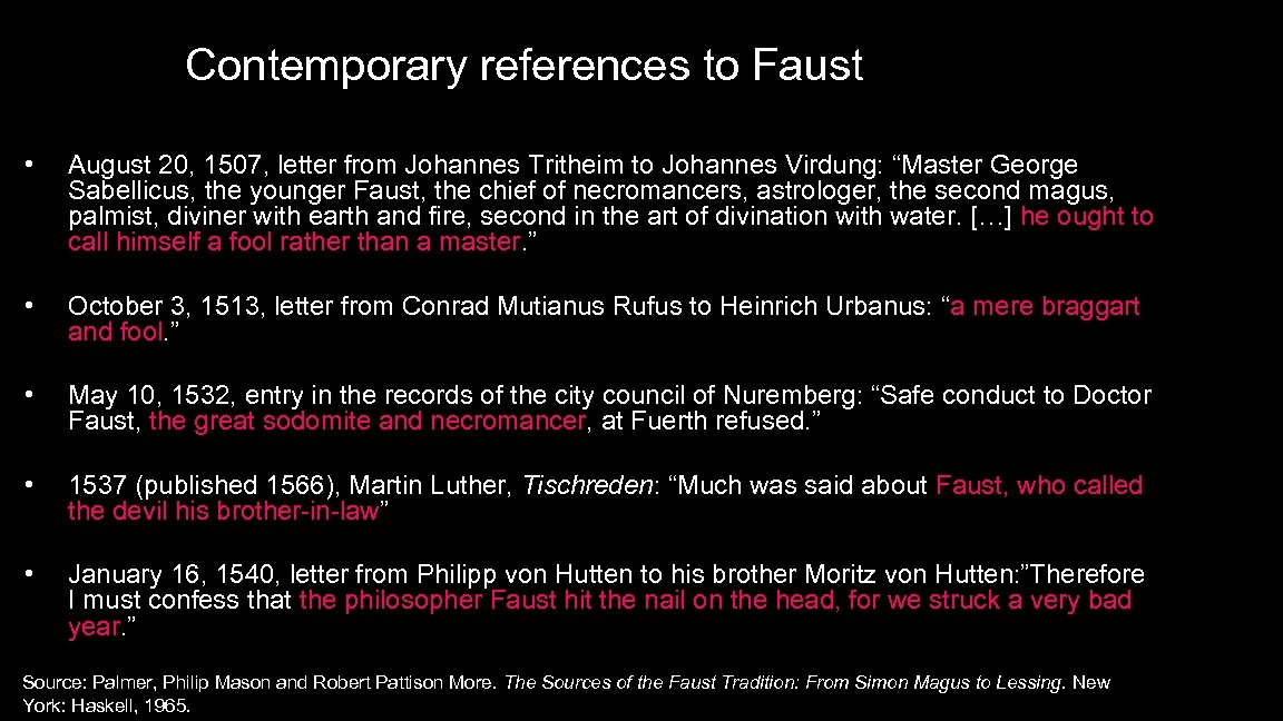 Contemporary references to Faust • August 20, 1507, letter from Johannes Tritheim to Johannes