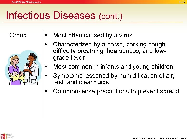 1 -19 Infectious Diseases (cont. ) Croup • Most often caused by a virus