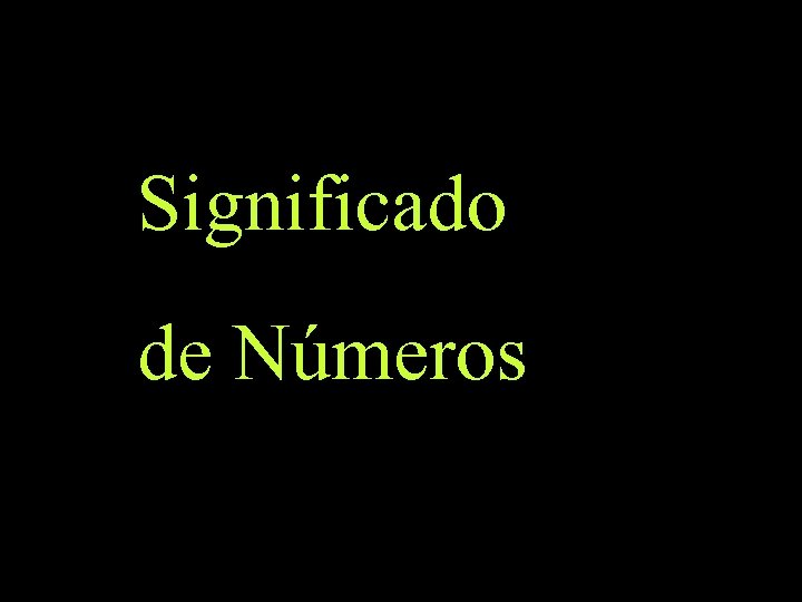 Significado de Números 