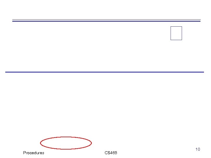 Procedures CS 465 10 