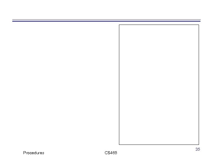 Procedures CS 465 35 