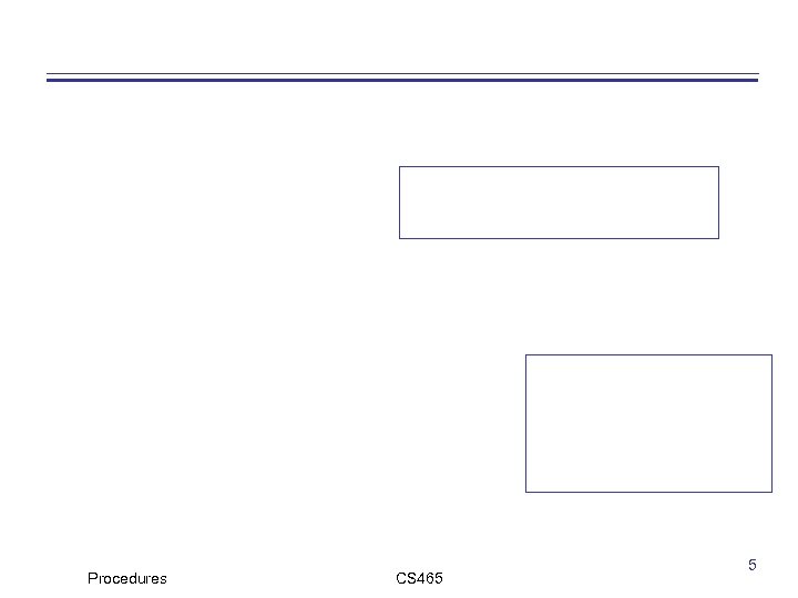 Procedures CS 465 5 