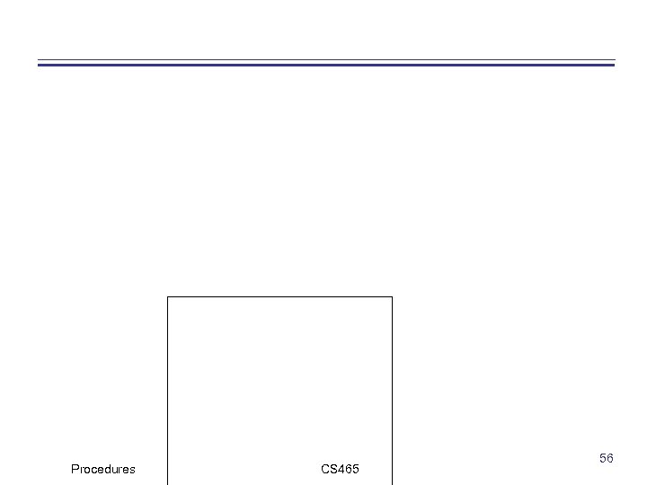 Procedures CS 465 56 