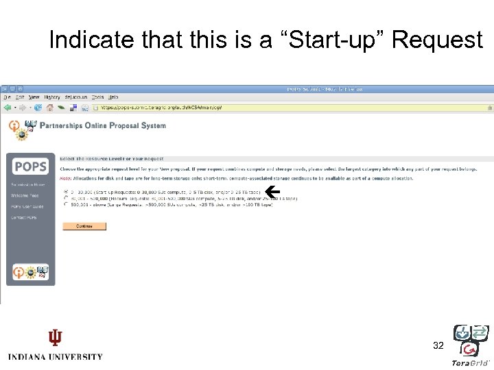 Indicate that this is a “Start-up” Request 32 