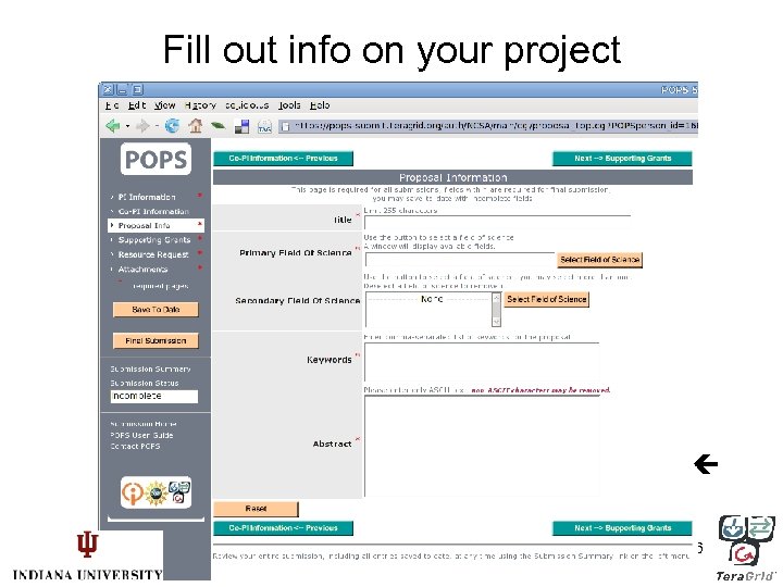 Fill out info on your project 36 