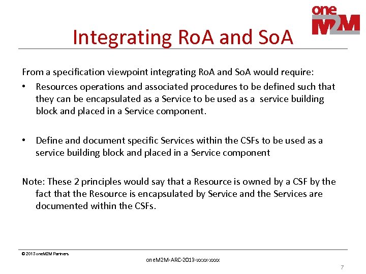 Integrating Ro. A and So. A From a specification viewpoint integrating Ro. A and