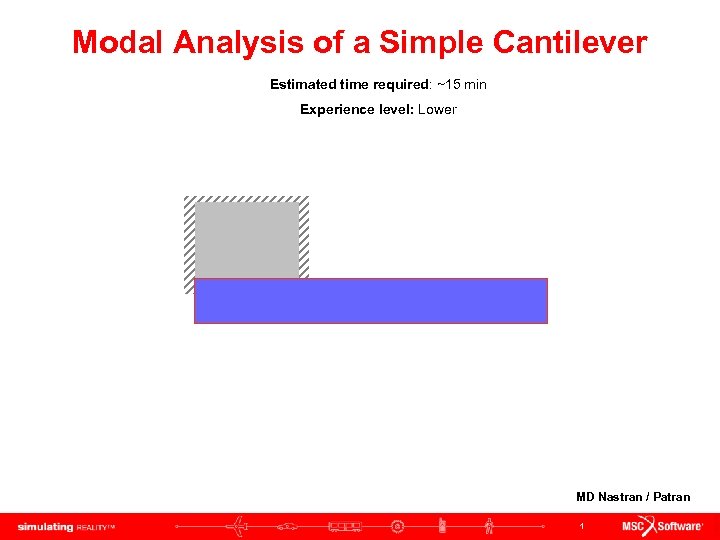 Modal Analysis of a Simple Cantilever Estimated time required: ~15 min Experience level: Lower