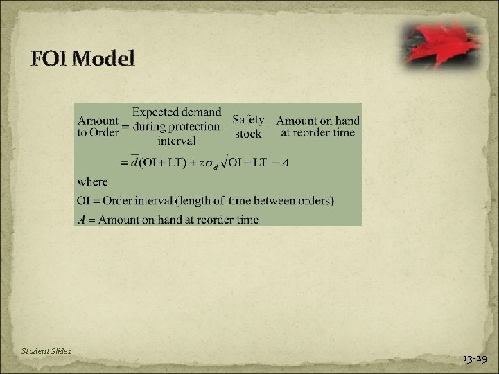 FOI Model Student Slides 13 -29 