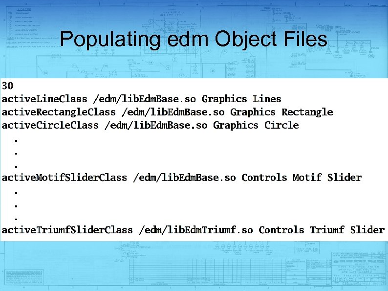 Populating edm Object Files 