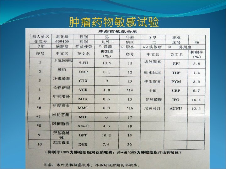 肿瘤药物敏感试验 