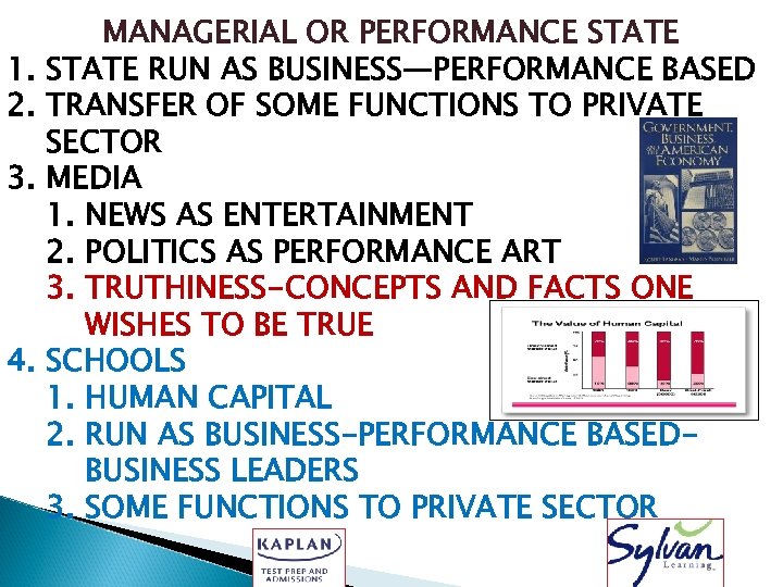 1. 2. 3. 4. MANAGERIAL OR PERFORMANCE STATE RUN AS BUSINESS—PERFORMANCE BASED TRANSFER OF