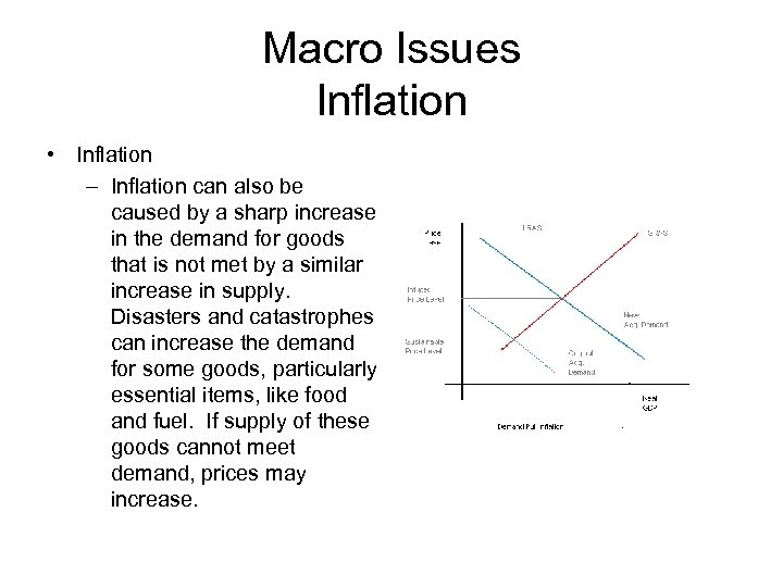 Macro Issues Inflation • Inflation – Inflation can also be caused by a sharp