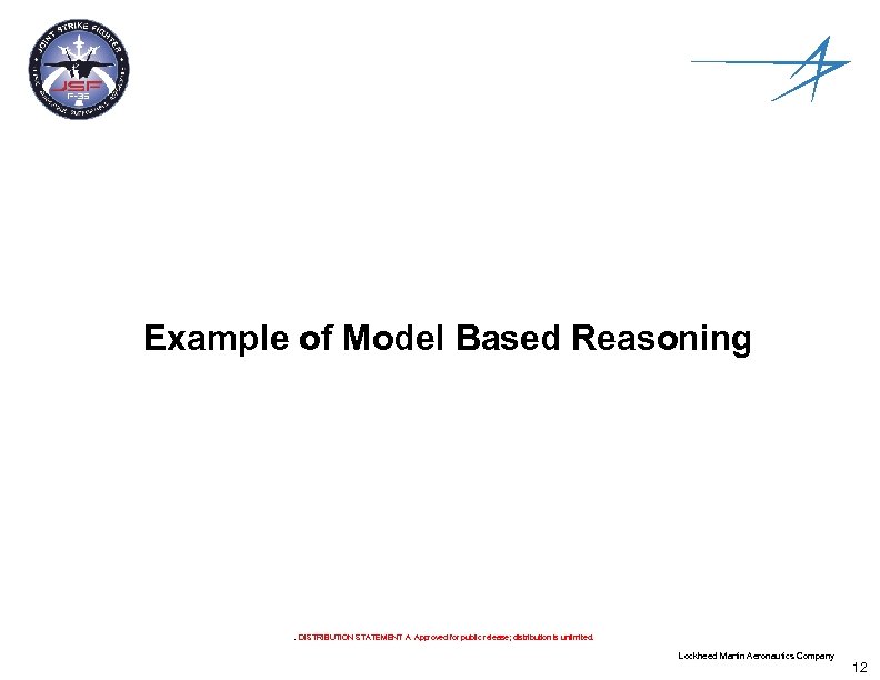 Example of Model Based Reasoning . DISTRIBUTION STATEMENT A. Approved for public release; distribution