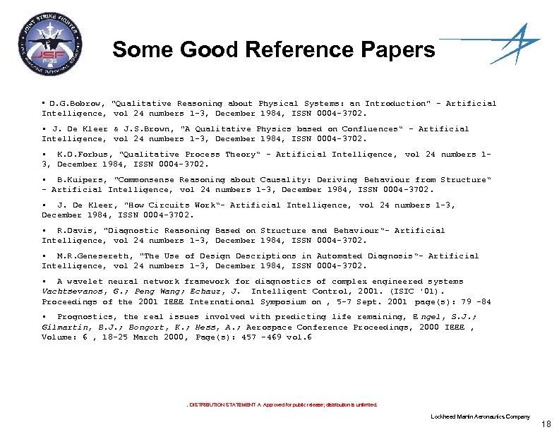 Some Good Reference Papers • D. G. Bobrow, 