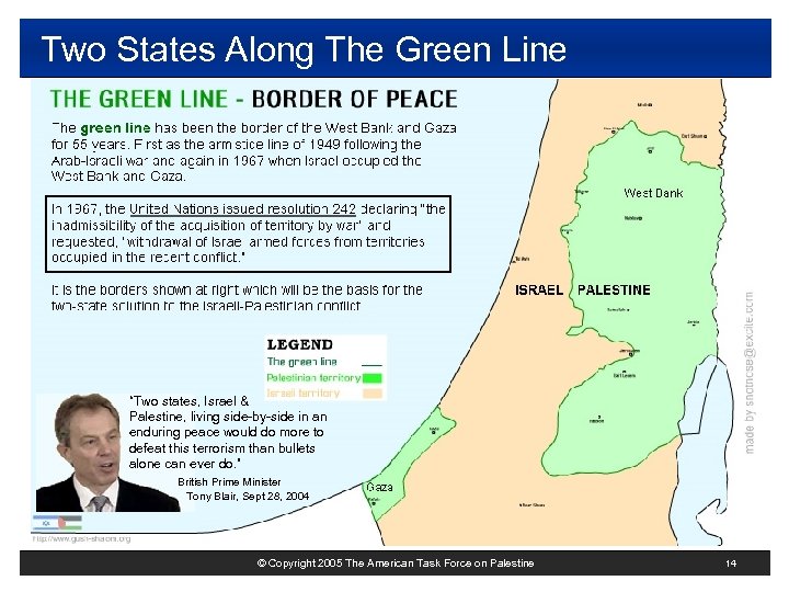 Two States Along The Green Line “Two states, Israel & Palestine, living side-by-side in