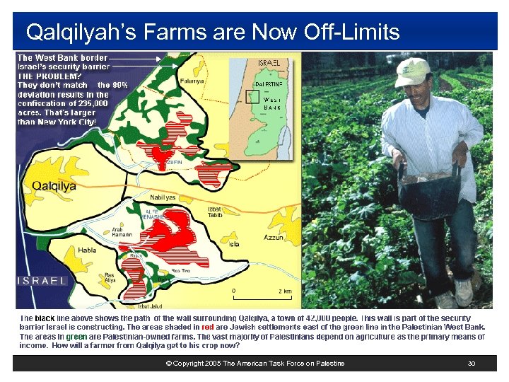 Qalqilyah’s Farms are Now Off-Limits © Copyright 2005 The American Task Force on Palestine