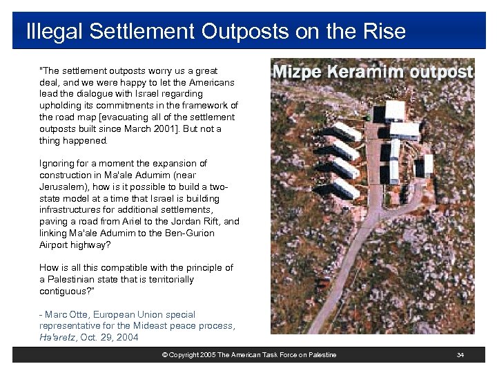 Illegal Settlement Outposts on the Rise 