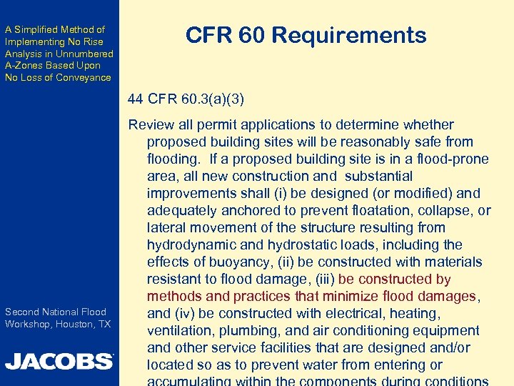 A Simplified Method of Implementing No Rise Analysis in Unnumbered A-Zones Based Upon No