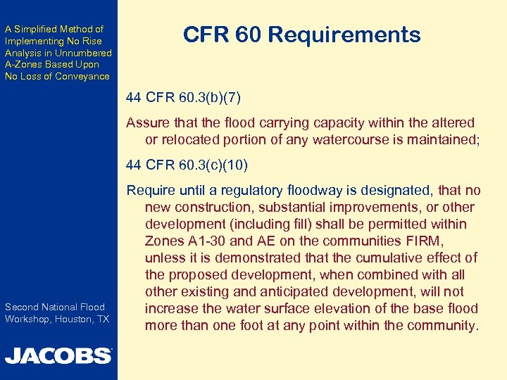 A Simplified Method of Implementing No Rise Analysis in Unnumbered A-Zones Based Upon No