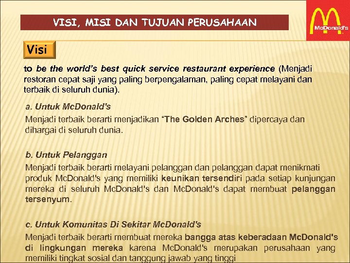 Mc Donald S Indonesia Kelompok Iii Dimas Yoga Rukmana