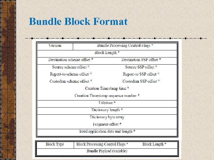 Bundle Block Format 