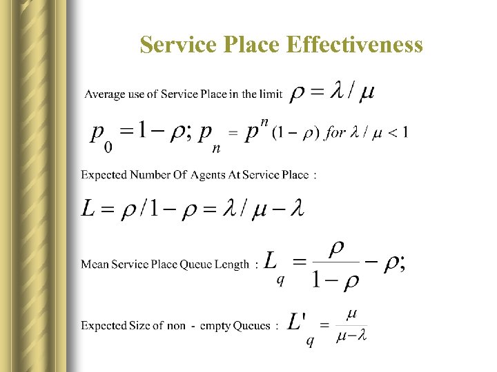 Service Place Effectiveness 