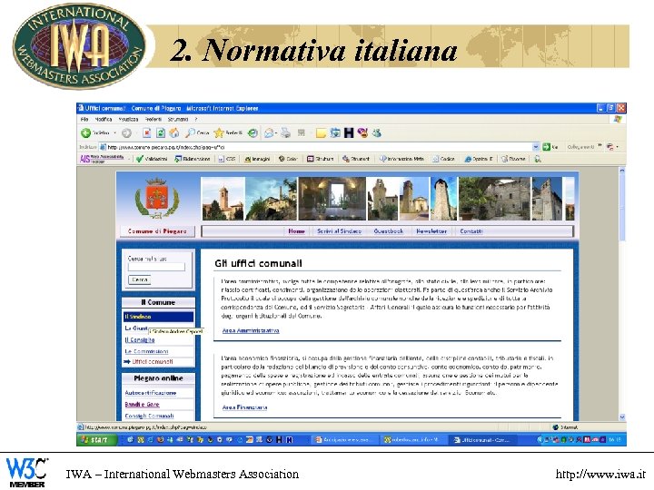 2. Normativa italiana IWA – International Webmasters Association http: //www. iwa. it 