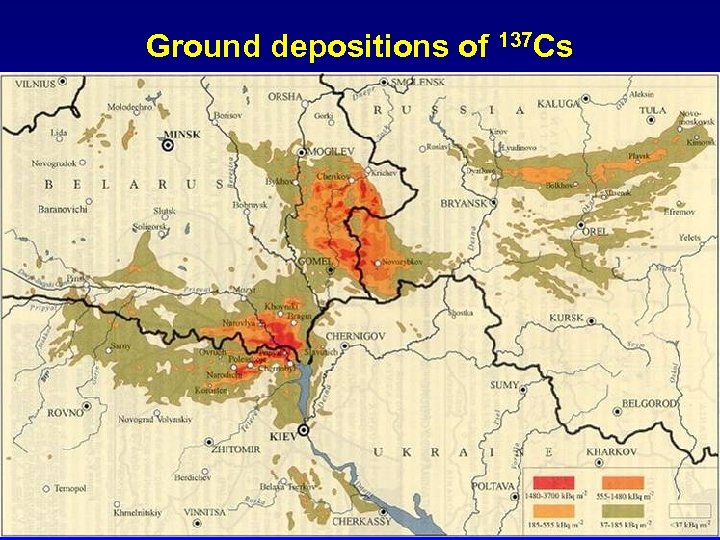 Ground depositions of 137 Cs 19 