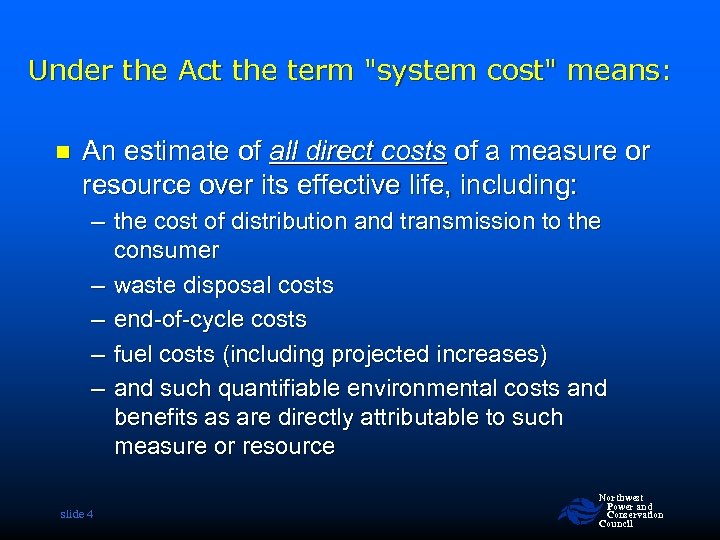 Under the Act the term 