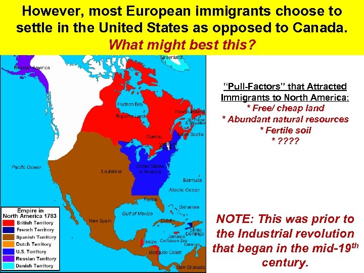 However, most European immigrants choose to settle in the United States as opposed to