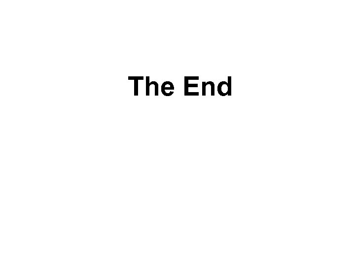 The End 