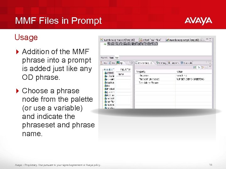 MMF Files in Prompt Usage 4 Addition of the MMF phrase into a prompt