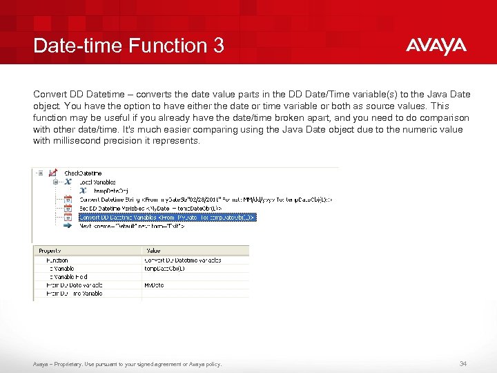 Date-time Function 3 Convert DD Datetime – converts the date value parts in the