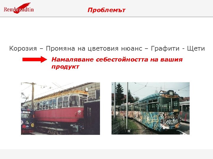 Проблемът Корозия – Промяна на цветовия нюанс – Графити - Щети Намаляване себестойността на