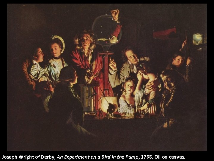 Joseph Wright of Derby, An Experiment on a Bird in the Pump, 1768. Oil