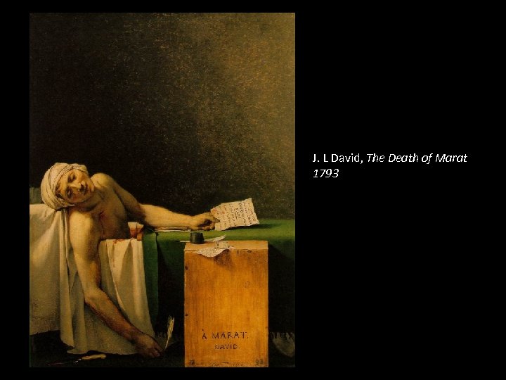 J. L David, The Death of Marat 1793 