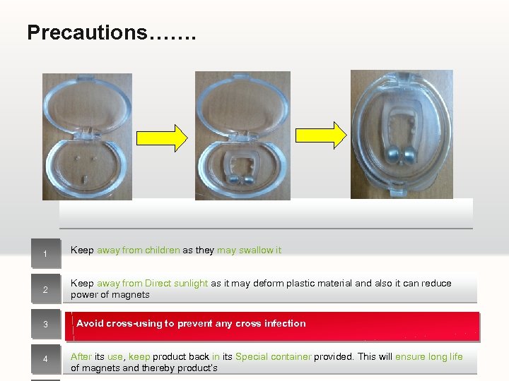 Precautions……. 1 Keep away from children as they may swallow it 2 Keep away