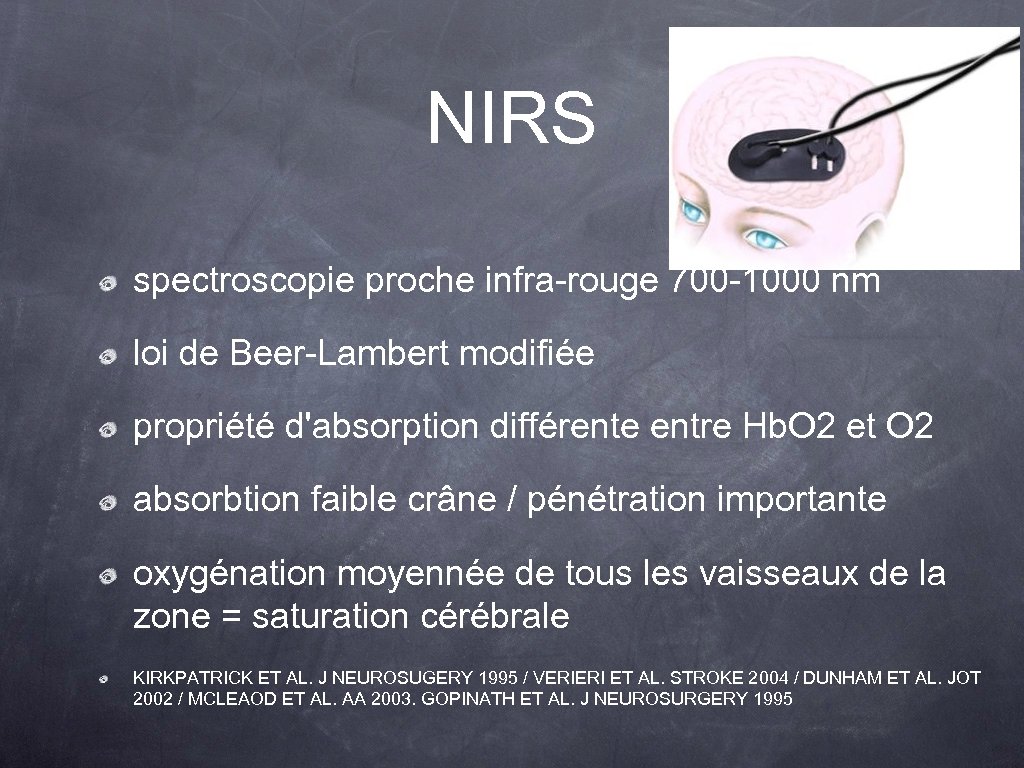 NIRS spectroscopie proche infra-rouge 700 -1000 nm loi de Beer-Lambert modifiée propriété d'absorption différente