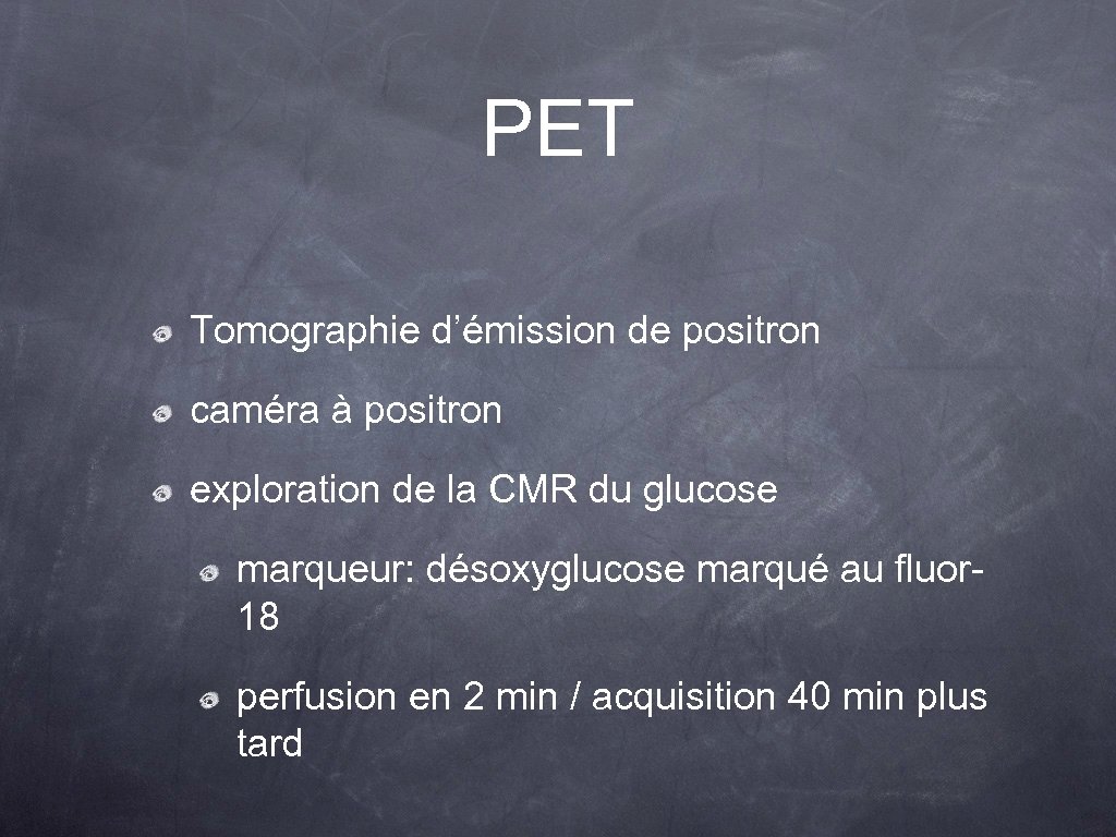 PET Tomographie d’émission de positron caméra à positron exploration de la CMR du glucose