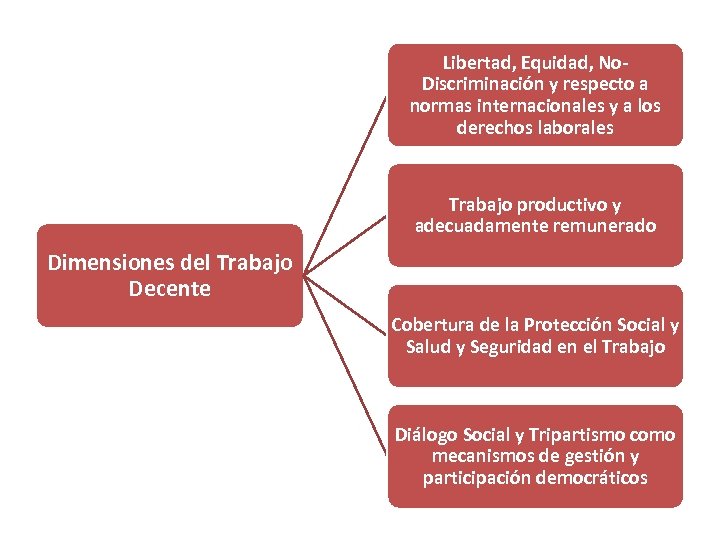 Libertad, Equidad, No. Discriminación y respecto a normas internacionales y a los derechos laborales