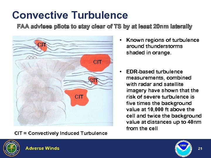 Convective Turbulence FAA advises pilots to stay clear of TS by at least 20