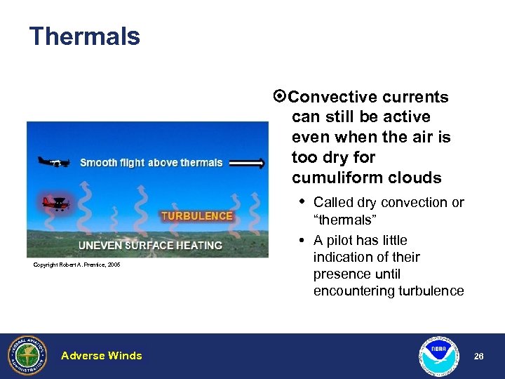 Thermals Convective currents can still be active even when the air is too dry