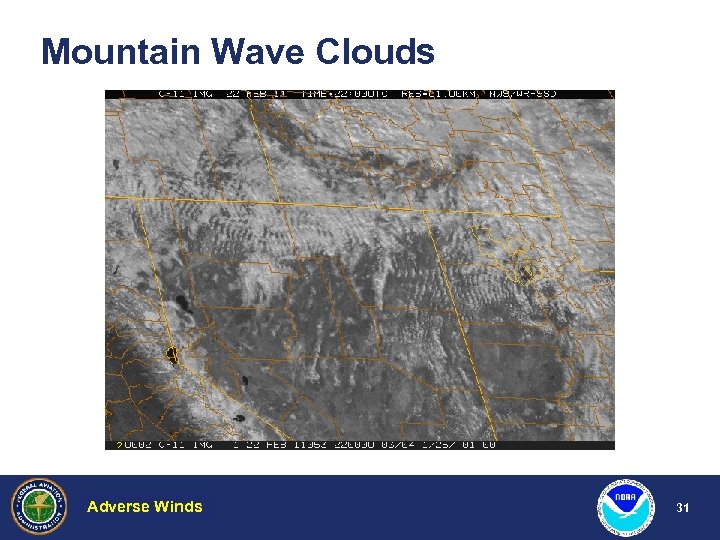 Mountain Wave Clouds Adverse Winds Hazardous Weather 31 