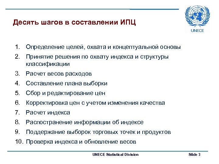 Десять шагов в составлении ИПЦ 1. Определение целей, охвата и концептуальной основы 2. Принятие