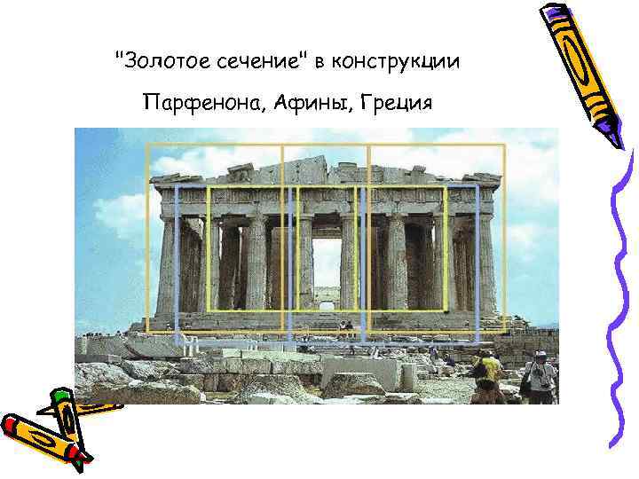 "Золотое сечение" в конструкции Парфенона, Афины, Греция 