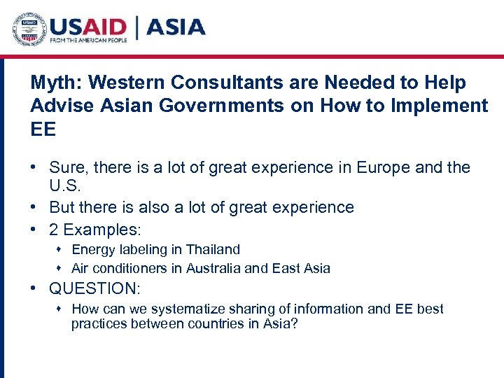 Myth: Western Consultants are Needed to Help Advise Asian Governments on How to Implement