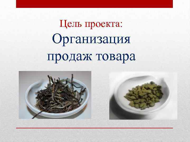 Цель проекта: Организация продаж товара 