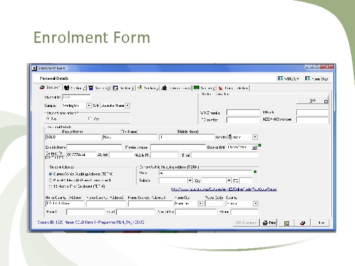 Enrolment Form 