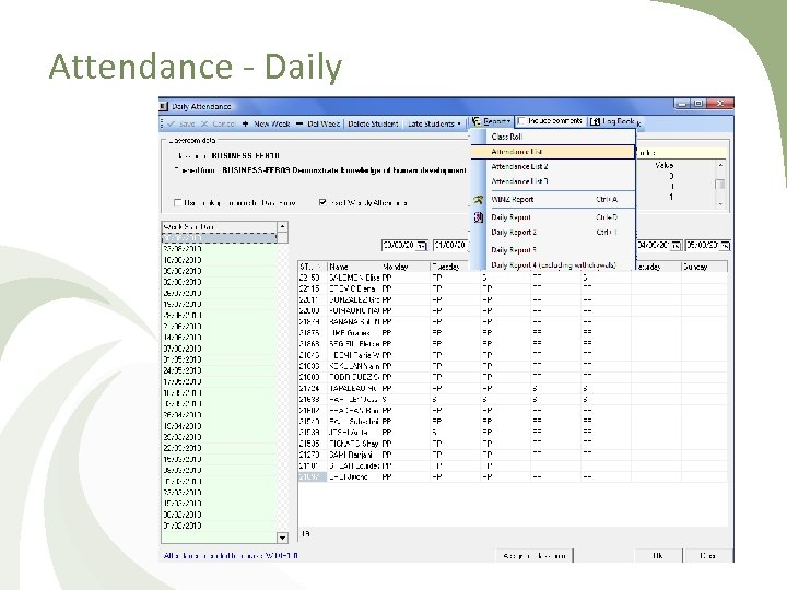 Attendance - Daily 