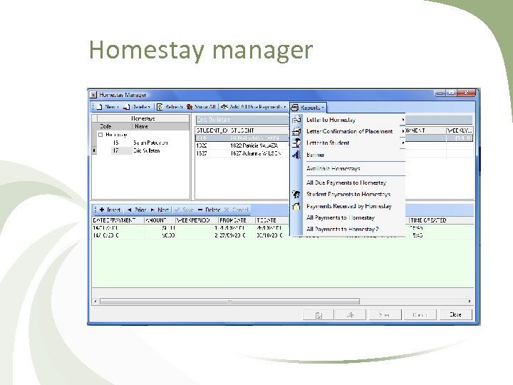 Homestay manager 